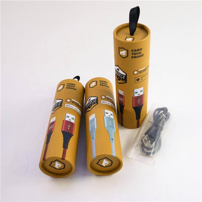 Tubo de papel impreso de alta calidad de Kraft de la ronda creativa que empaqueta para el acondicionamiento de los alimentos