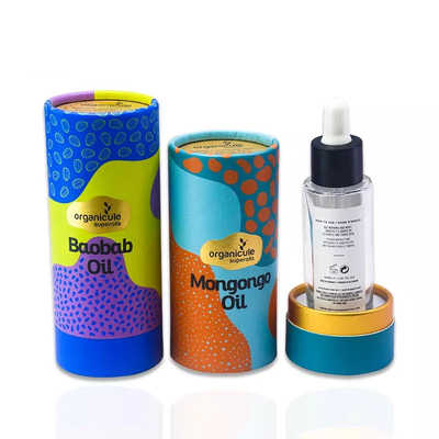 Envase de papel de empaquetado del tubo del aceite esencial de la cartulina de la impresión 30ml para las botellas cosméticas