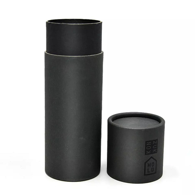 Envase de envío de empaquetado de papel negro reciclable de la pequeña cartulina redonda de Kraft