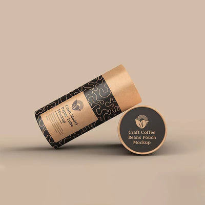 El envase de Bean Packaging Cylinder Round Paper del café biodegradable vacia