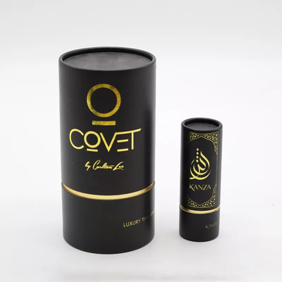 Sellado de oro de encargo Logo Cosmetic Paper Tube Packaging para la vela del perfume
