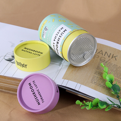 Latas compuestas herméticas del papel de empaquetado del tubo del papel de la comida para el té del polvo de la proteína del café