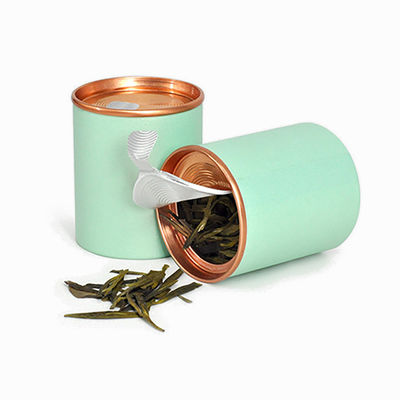 Cilindro hermético de cartón de grado alimenticio Tapa despegable Tubo de empaquetado de polvo de proteína de té de café