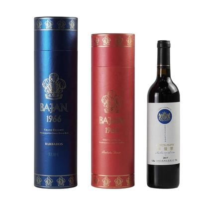 La almohada del terciopelo de la caja de presentación de la botella de vino de la bebida insertó Hotstamping grabado en relieve