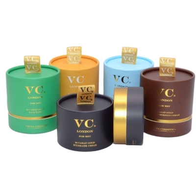 Tubo de papel cosmético CMKY con cinta para embalaje de perfume en crema