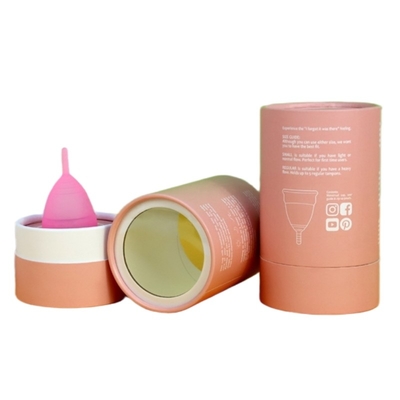 Empaquetado del tubo de papel de la taza menstrual con el tubo reciclable de la ventana para el cuidado personal
