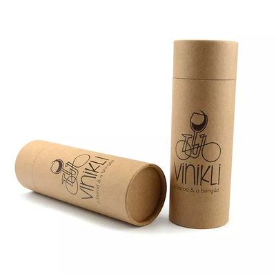 Tubo de cartón de vino personalizado que empaqueta el tubo de comida de papel Kraft redondo