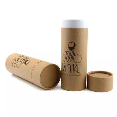 Tubo de cartón de vino personalizado que empaqueta el tubo de comida de papel Kraft redondo