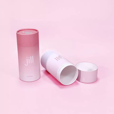 Caja de papel del cilindro de empaquetado de la barra de labios, envases cosméticos amistosos de CMYK Eco