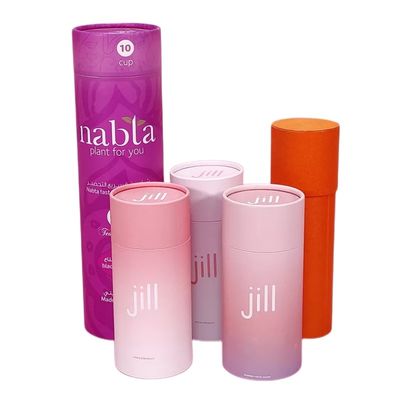 Caja de papel del cilindro de empaquetado de la barra de labios, envases cosméticos amistosos de CMYK Eco