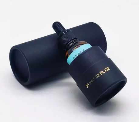 botella de perfume negra del tubo del papel de la cartulina de 30ml 50ml 100ml Kraft con el parte movible de EVA