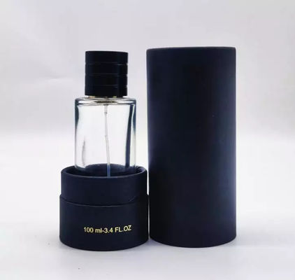 botella de perfume negra del tubo del papel de la cartulina de 30ml 50ml 100ml Kraft con el parte movible de EVA
