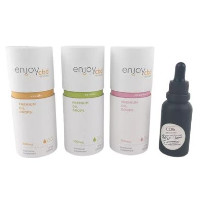 Embalaje de tubo de papel para envase de papel de botella de aceite esencial de 30 ml para cosméticos