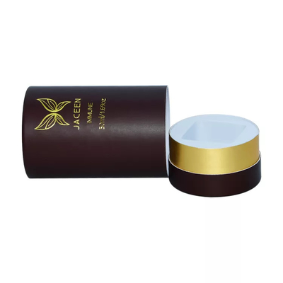 Caja de tubo de papel de perfume con estampado de oro de cartón rígido Embalaje de papel personalizado para perfume