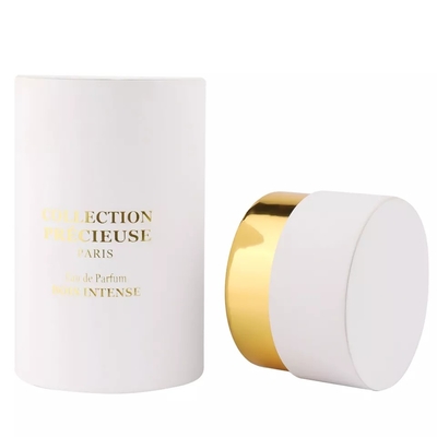 Perfume el tubo de cartulina blanco que empaqueta, caja cosmética superior plana del tubo