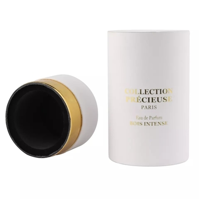 Perfume el tubo de cartulina blanco que empaqueta, caja cosmética superior plana del tubo
