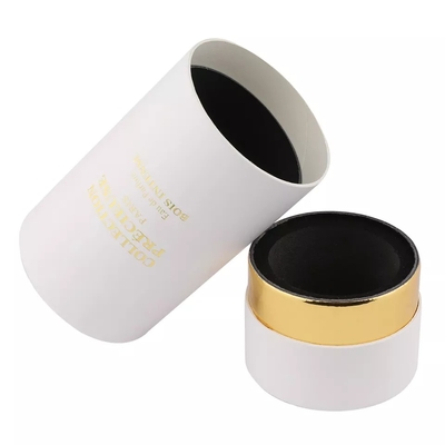 Perfume el tubo de cartulina blanco que empaqueta, caja cosmética superior plana del tubo