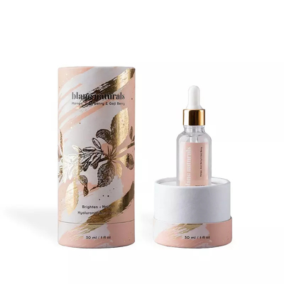 Caja de papel cosmética redonda del tubo, tubo del papel del perfume del aceite esencial con el parte movible