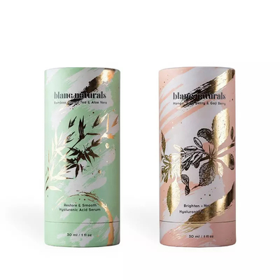 Caja de papel cosmética redonda del tubo, tubo del papel del perfume del aceite esencial con el parte movible
