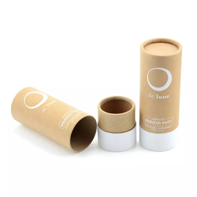 caja de empaquetado cosmética del logotipo de encargo del empaquetado del tubo del papel de Kraft del aceite esencial 30ml