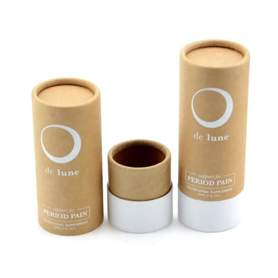 caja de empaquetado cosmética del logotipo de encargo del empaquetado del tubo del papel de Kraft del aceite esencial 30ml