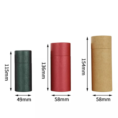 Tubo de papel de aceite esencial de varios tamaños que empaqueta tubos de empaque de papel para alimentos cosméticos CMYK