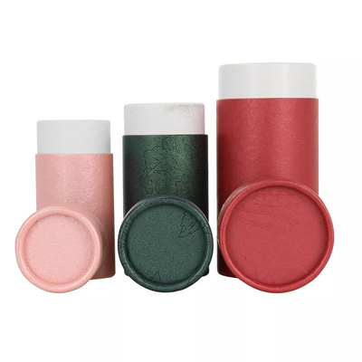 Tubo de papel de aceite esencial de varios tamaños que empaqueta tubos de empaque de papel para alimentos cosméticos CMYK