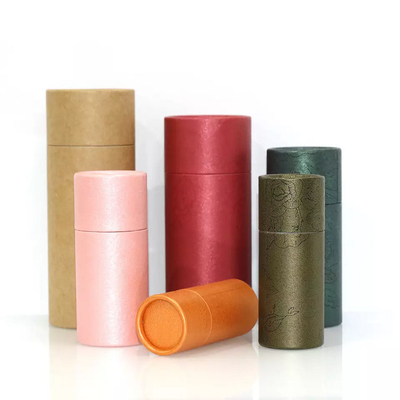 Tubo de papel de aceite esencial de varios tamaños que empaqueta tubos de empaque de papel para alimentos cosméticos CMYK