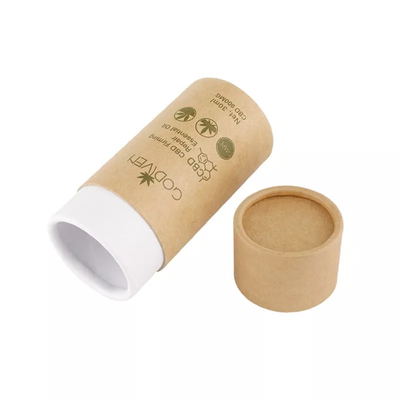 Embalaje de tubo de papel artesanal de aceite esencial de CBD personalizado Empaquetado de tubo de papel redondo cosmético