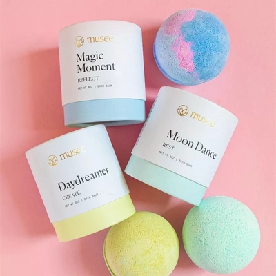 Tubo de bombas de baño de cartón de diseño personalizado Embalaje de tubo ecológico para el cuidado de la piel para bálsamo de baño