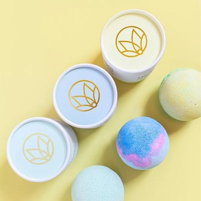 Tubo de bombas de baño de cartón de diseño personalizado Embalaje de tubo ecológico para el cuidado de la piel para bálsamo de baño