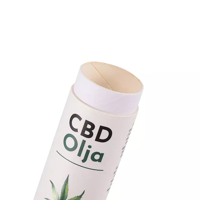Tubo de papel redondo de aceite esencial de CBD de 10 ml Empaquetado de tubos de cilindro cosmético Empaquetado