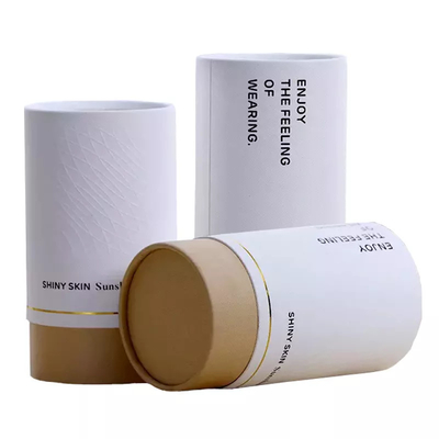 Tubo amistoso de encargo del papel de cuidado de piel de Eco que empaqueta los tubos cosméticos del papel de Kraft del perfume