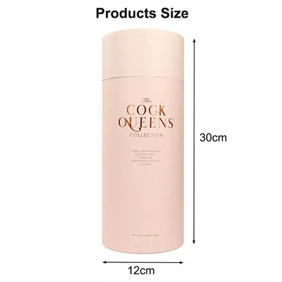 Envases de papel rosados redondos grandes amistosos del tubo de Eco para los cosméticos