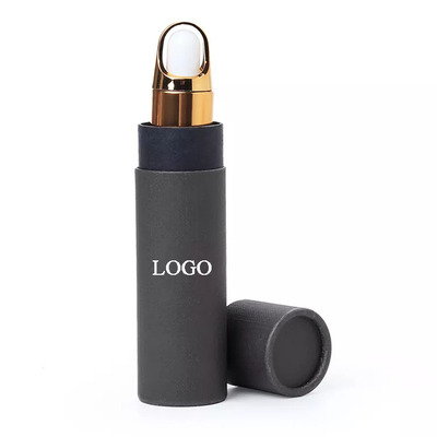 Tubo negro de la botella de aceite esencial de Kraft que empaqueta a Logo Printed de encargo