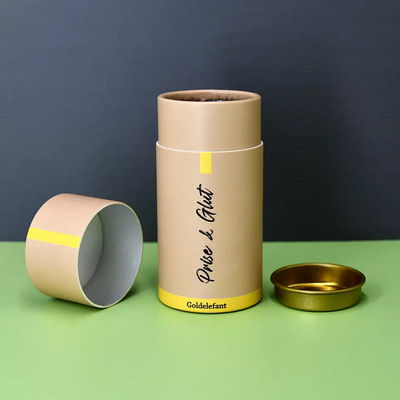 Envase hermético del tubo del papel del té, empaquetado cosmético de los tubos del cilindro