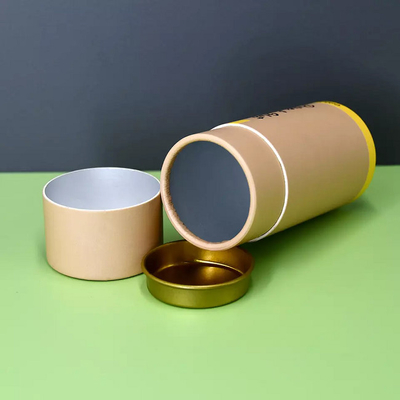 Envase hermético del tubo del papel del té, empaquetado cosmético de los tubos del cilindro