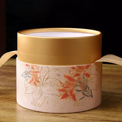 Caja de tubo elegante personalizada con caja de embalaje de regalo de cinta Tubo de embalaje de dulces de boda
