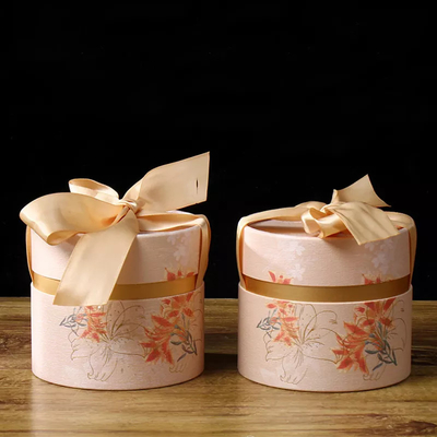 Caja de tubo elegante personalizada con caja de embalaje de regalo de cinta Tubo de embalaje de dulces de boda