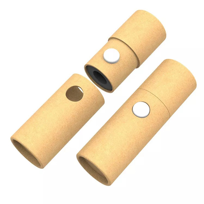 Envase de encargo de papel del tubo de Vape de la cartulina de Kraft con el botón de la prueba del niño