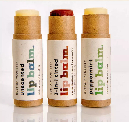 los tubos del protector labial del papel de 0.5oz Kraft, cartón del desodorante de la cartulina empujan hacia arriba los tubos