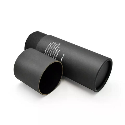 Envase de envío de empaquetado de papel negro reciclable de la pequeña cartulina redonda de Kraft