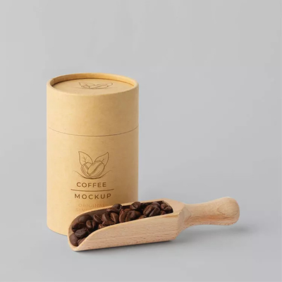 Logo Cylinder Food Packaging de encargo, tubo de papel de Kraft que empaqueta para el grano de café