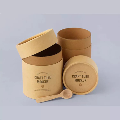 Logo Cylinder Food Packaging de encargo, tubo de papel de Kraft que empaqueta para el grano de café