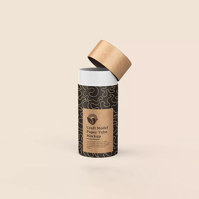 El envase de Bean Packaging Cylinder Round Paper del café biodegradable vacia