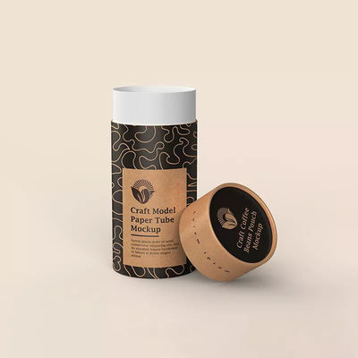 El envase de Bean Packaging Cylinder Round Paper del café biodegradable vacia