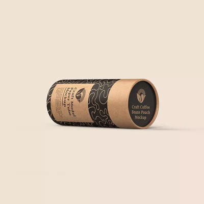 El envase de Bean Packaging Cylinder Round Paper del café biodegradable vacia