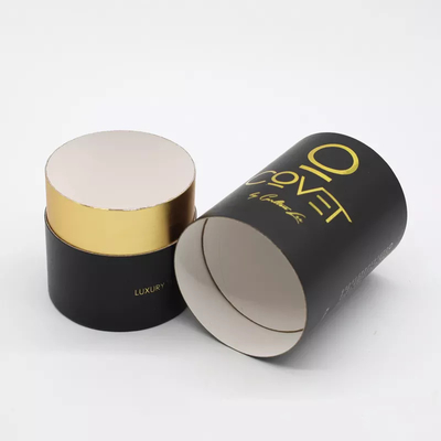 Sellado de oro de encargo Logo Cosmetic Paper Tube Packaging para la vela del perfume