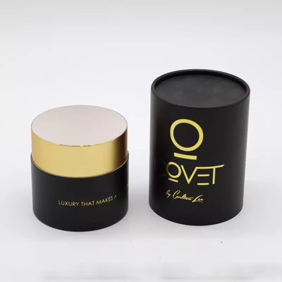 Sellado de oro de encargo Logo Cosmetic Paper Tube Packaging para la vela del perfume
