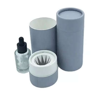 Los tubos de cartulina cosméticos de las botellas perfuman las cajas de empaquetado del cilindro con el parte movible de papel